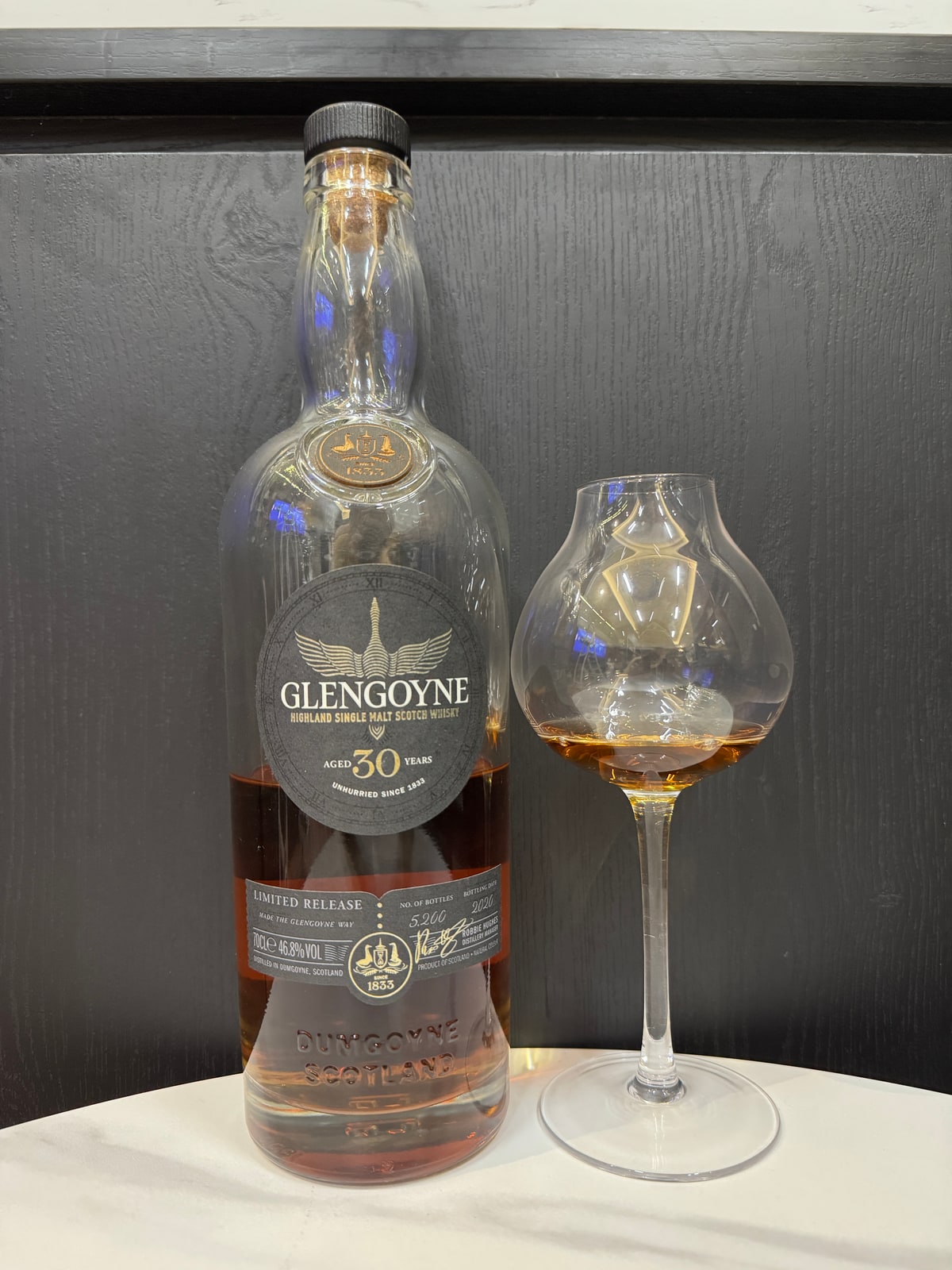 Client-supplied bottle photo of Glengoyne 30 Years Old 46,8% bottled 2020