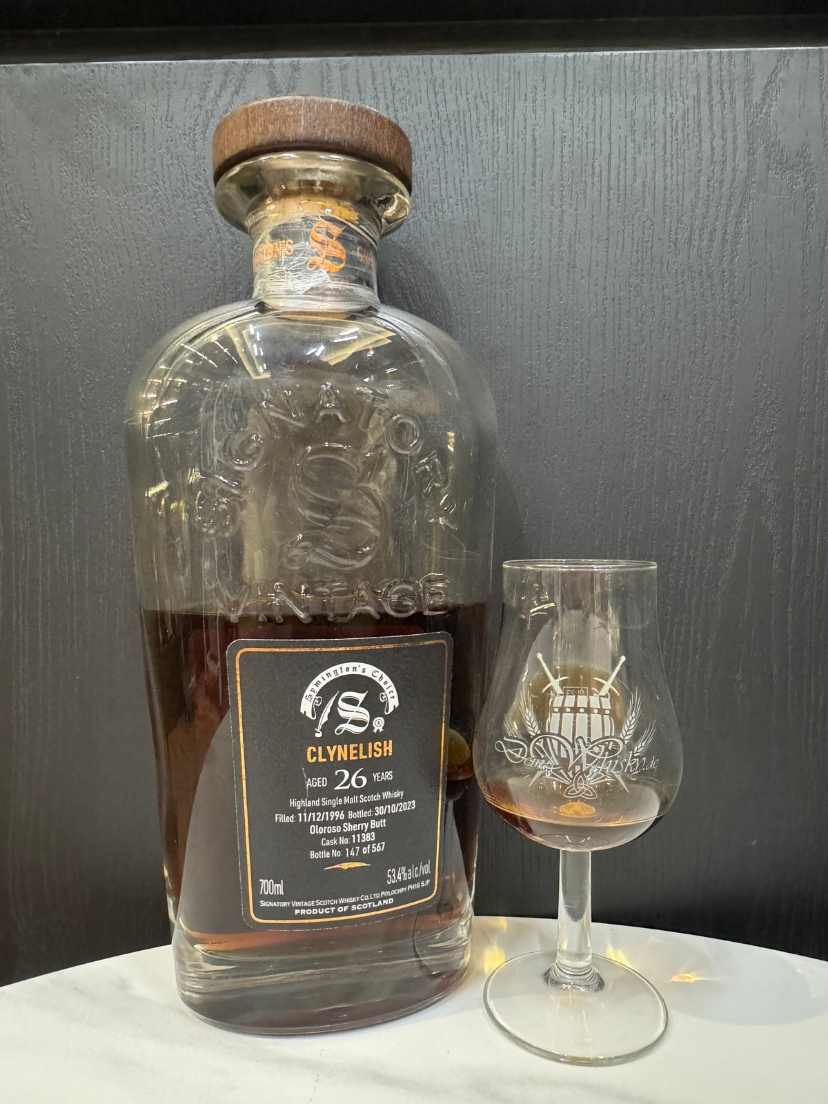 Signatory Vintage Clynelish 1996 2023 26 Years Old 53,4% Cask 11383 — bottle label