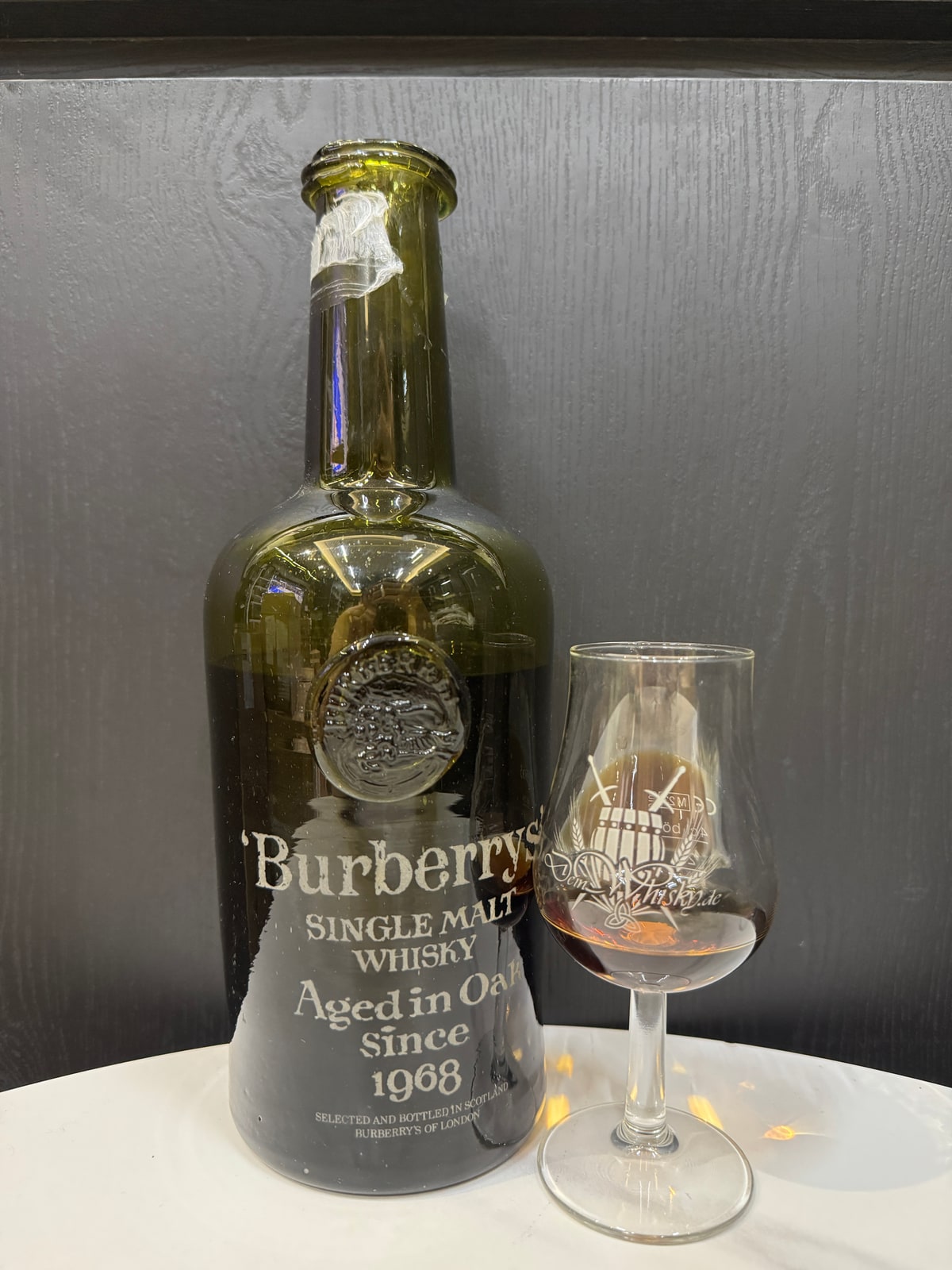 Client-supplied bottle photo of Burberry’s 1968
