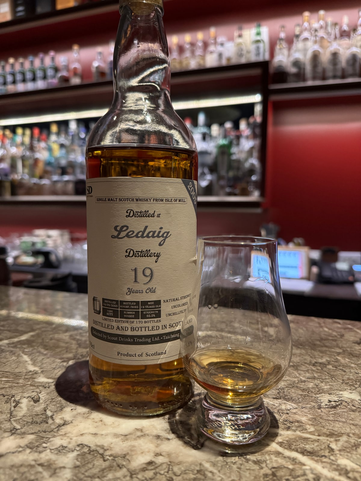 Scout Drinks Ledaig 2005 2025 19 Years Old 65,5% Cask 900002 — bottle label