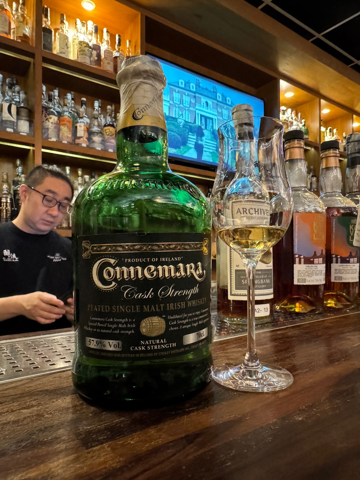 Connemara Cask Strength 57,9% — bottle label