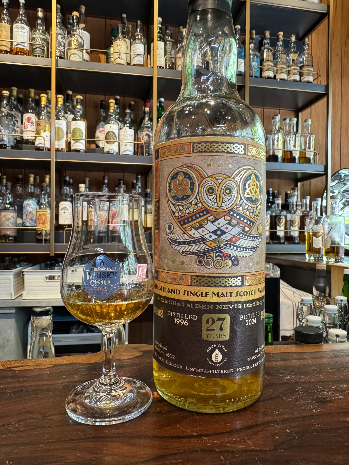 Aqua Vitae Ben Nevis 1996 2024 27yo 46,8% — bottle label