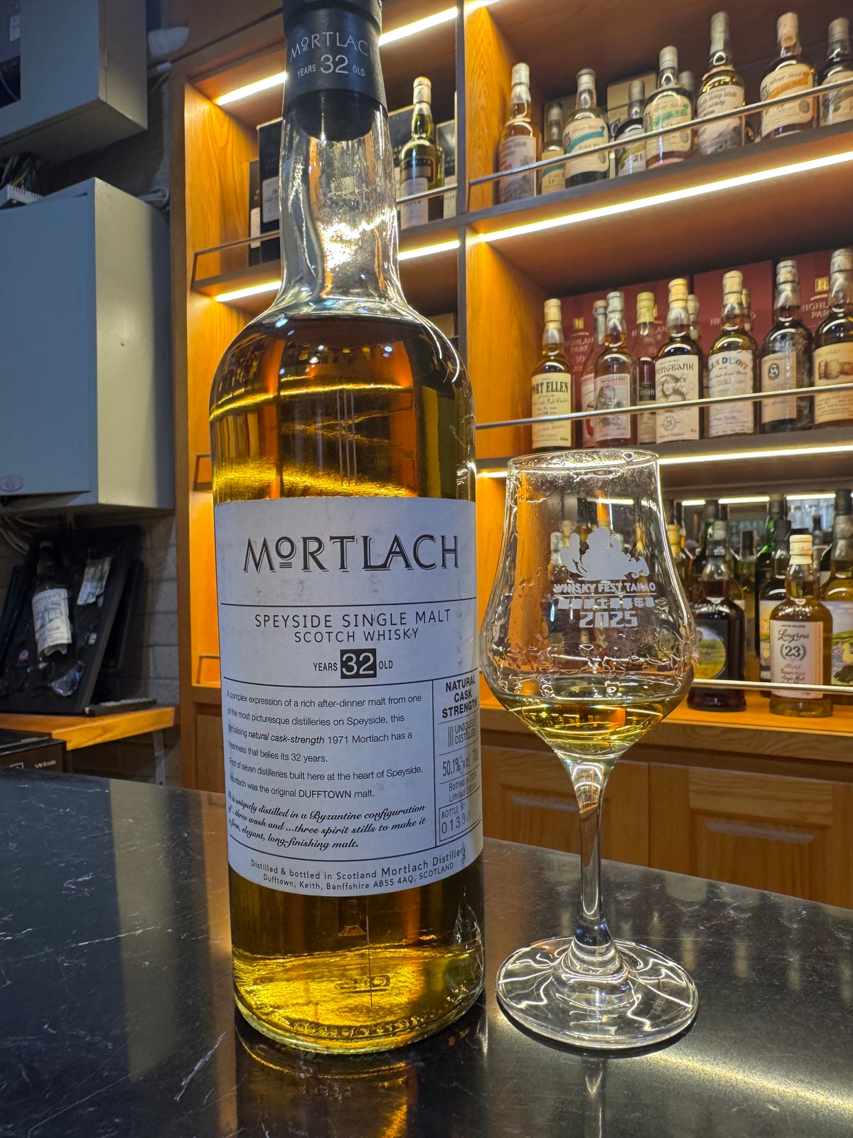 Illustrative image · Illustrative bottle photo: Mortlach natural cask strength. Representative of the reviewed product line; the exact reviewed release is not confirmed by this image.