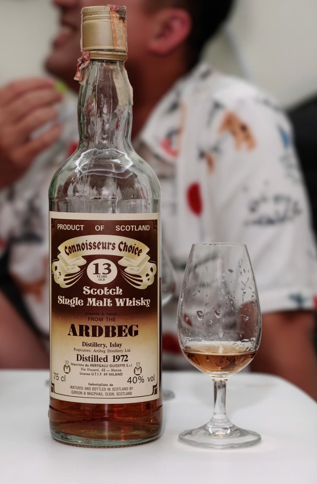 Gordon & Macphail Ardbeg 1972 13 Years Old 40% Meregalli Import — bottle label