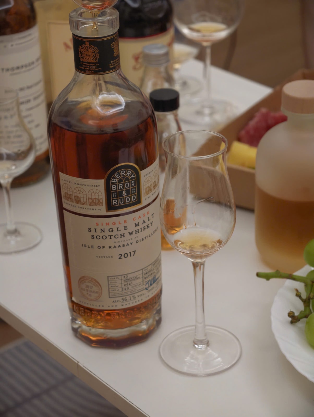 Illustrative image · Illustrative: Berry Bros & Rudd Raasay 2017/2021, c23, 56.1%; review edition unspecified. | Client photo