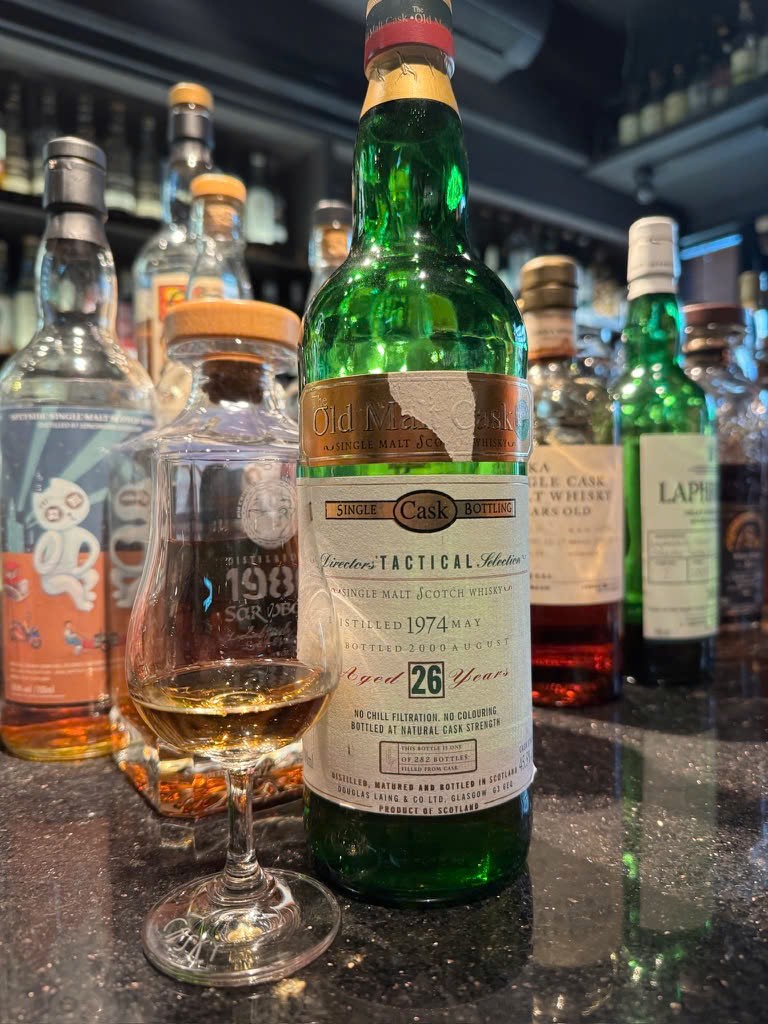 Client photo: Old Malt Cask Talisker 1974, 26 years; bottle view.