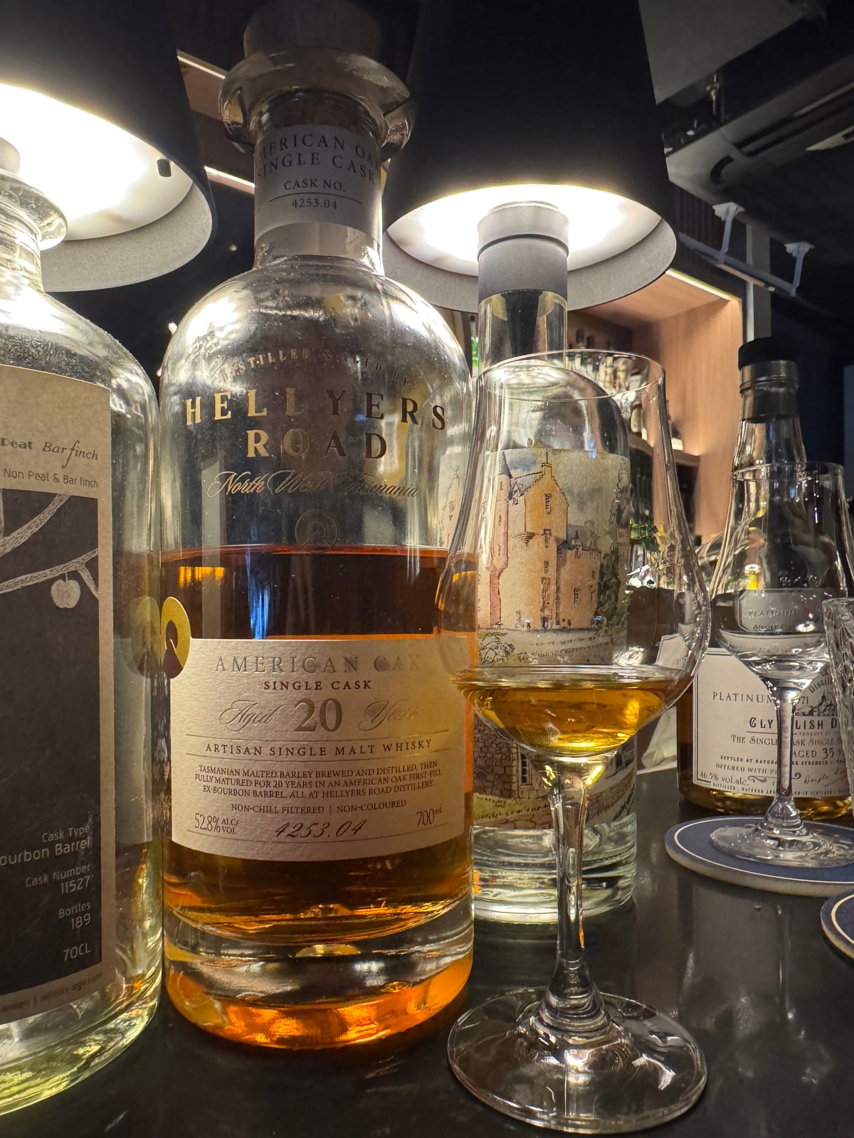 Illustrative image · Illustrative bottle photo: Hellyers Road American Oak single cask. Representative of the reviewed product line; the exact reviewed release is not confirmed by this image.