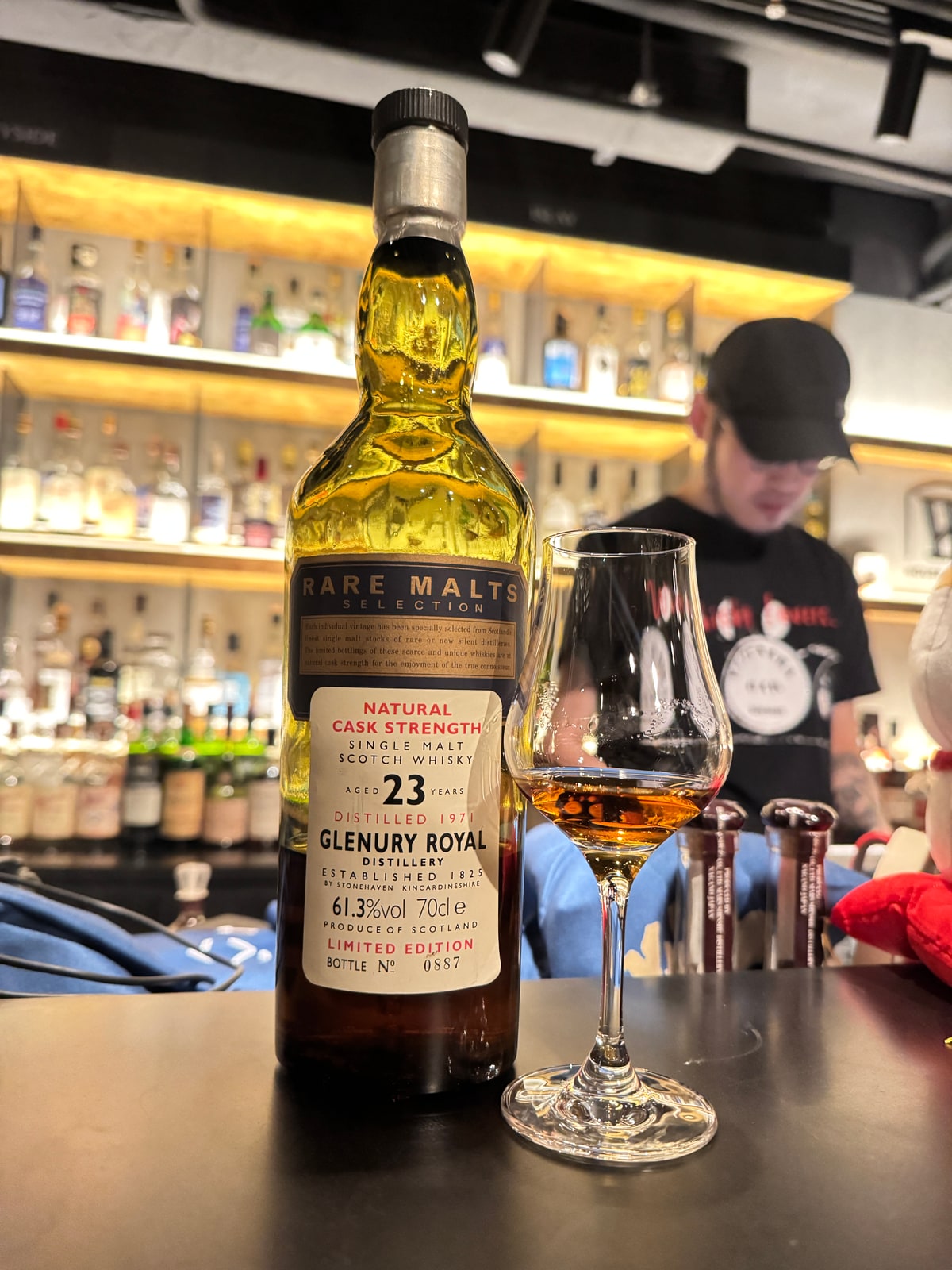 Illustrative image · Illustrative client photo: Rare Malts Glenury Royal 1971, 23y, 61.3%; bottled year not printed.