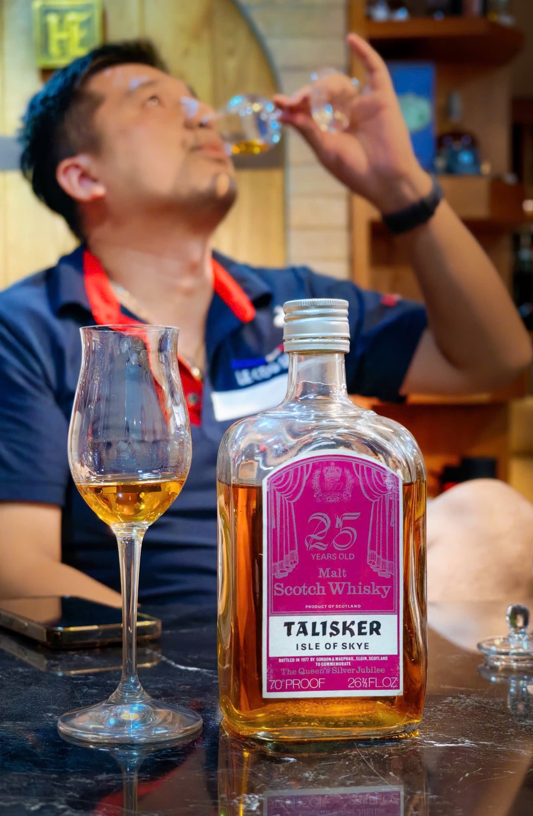 Gordon & Macphail Talisker 25 The Queen's Silver Jubilee 70 proof  — bottle label