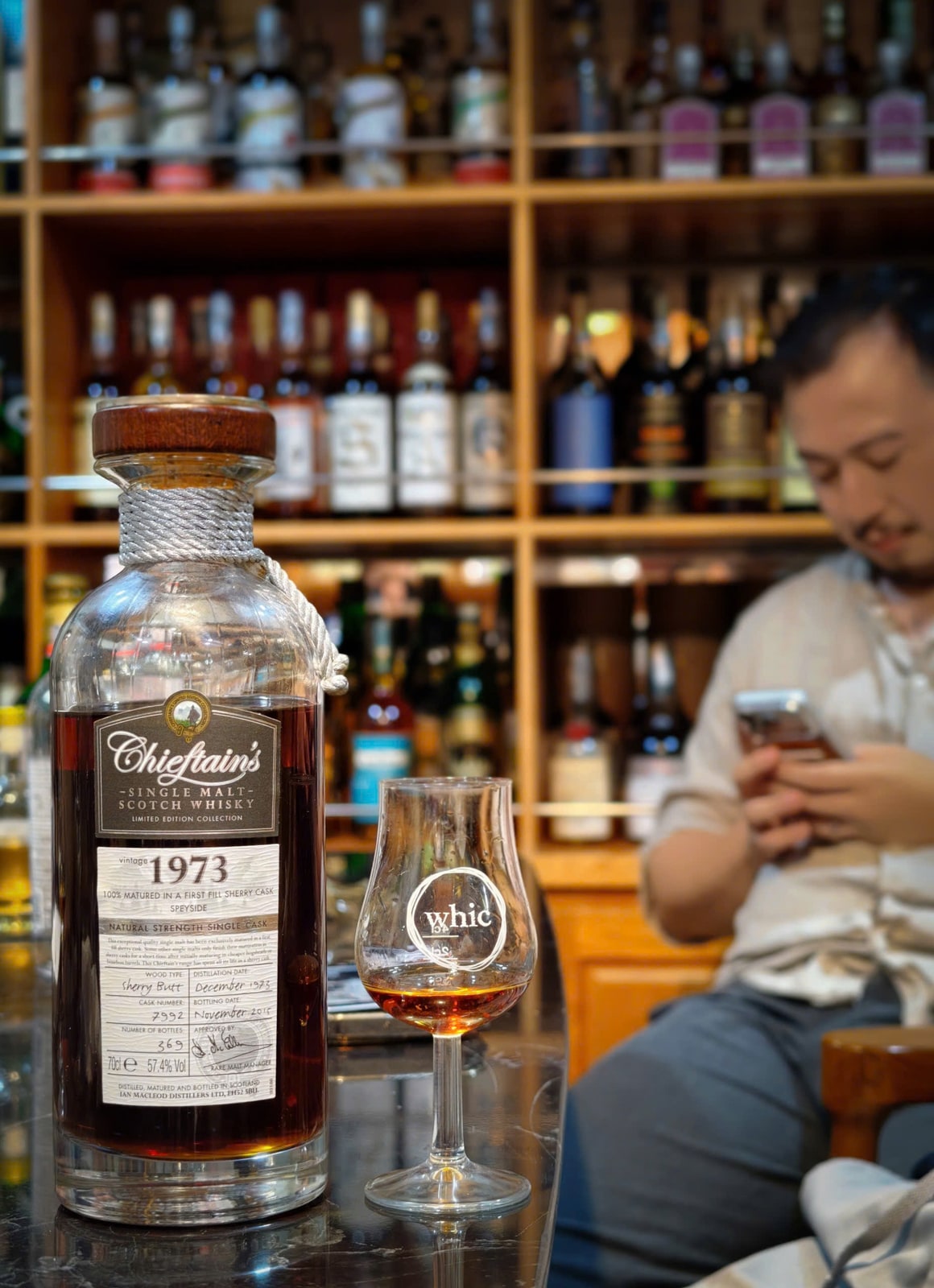 Ian Macleod Chieftain Speyside 1973 2015 57,4% Cask 7992 — bottle label
