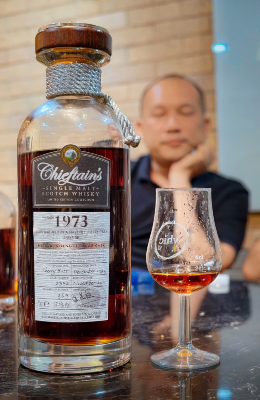 Ian Macleod Chieftain Speyside 1973 2015 57,4% Cask 7992 — bottle label