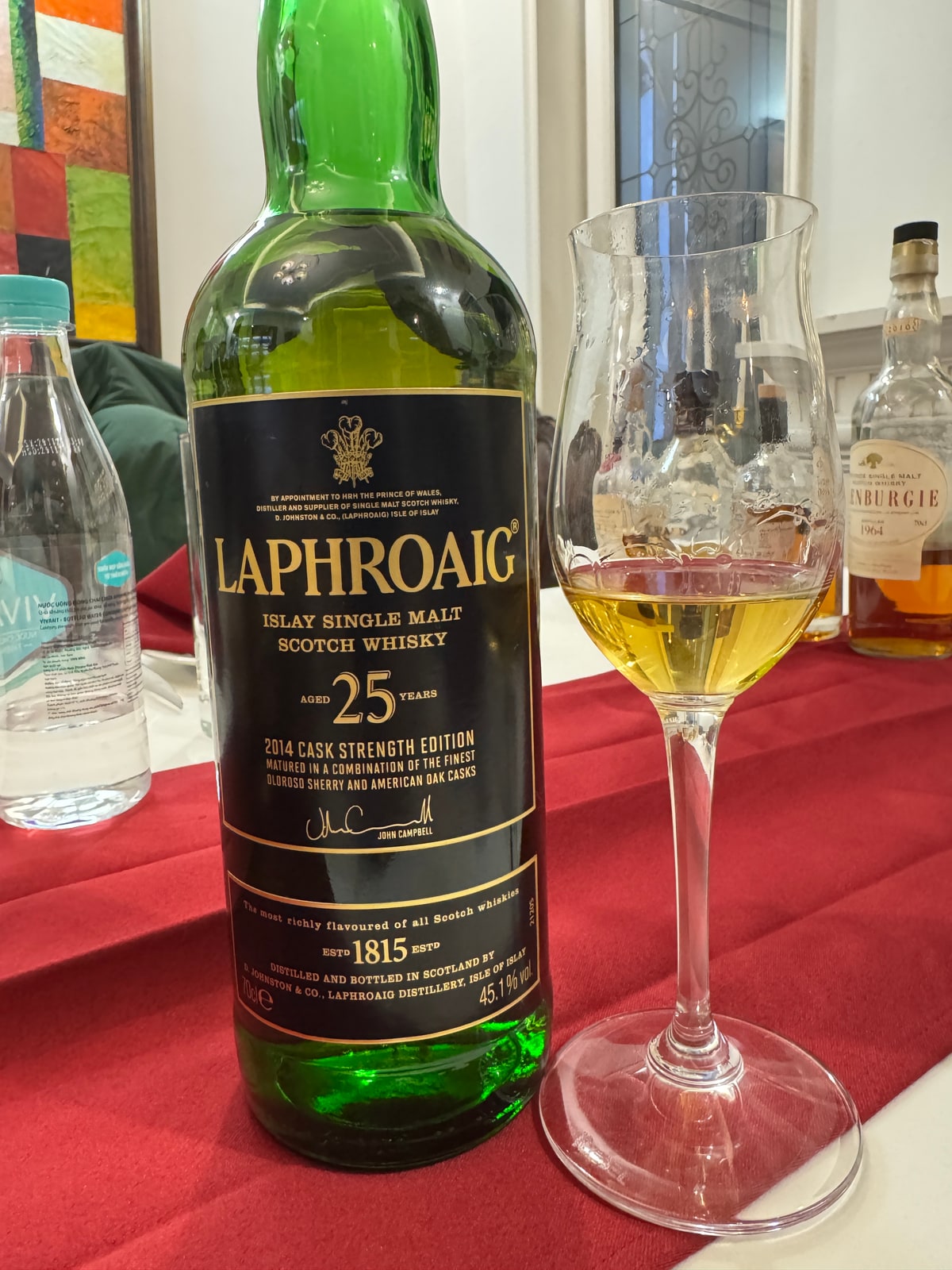 Laphroaig 25 Cask Strength 2014 45,1%  — bottle label