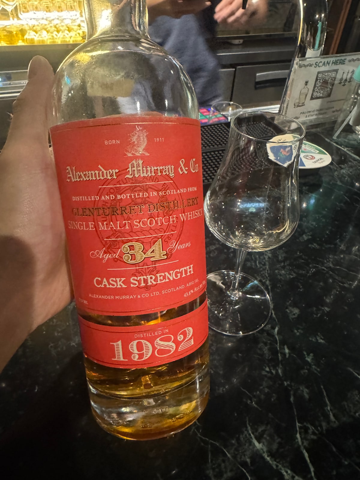 Alexander Murray Glenturret 1982 34 Years Old 43,8% — bottle label