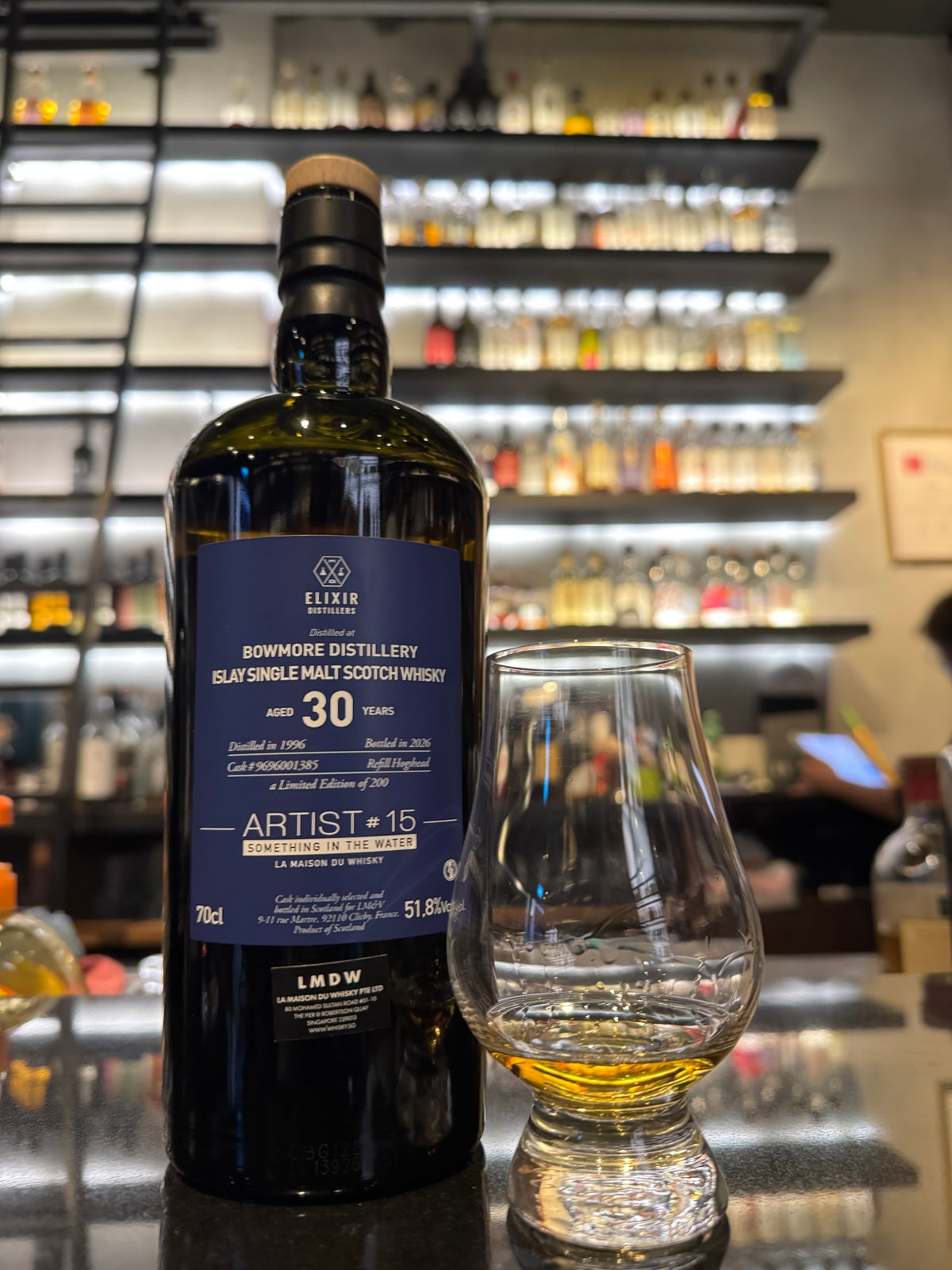 La Maison Du Whisky Bowmore 1996 2026 30 Years Old 51,8% Cask 9696001385 — bottle label