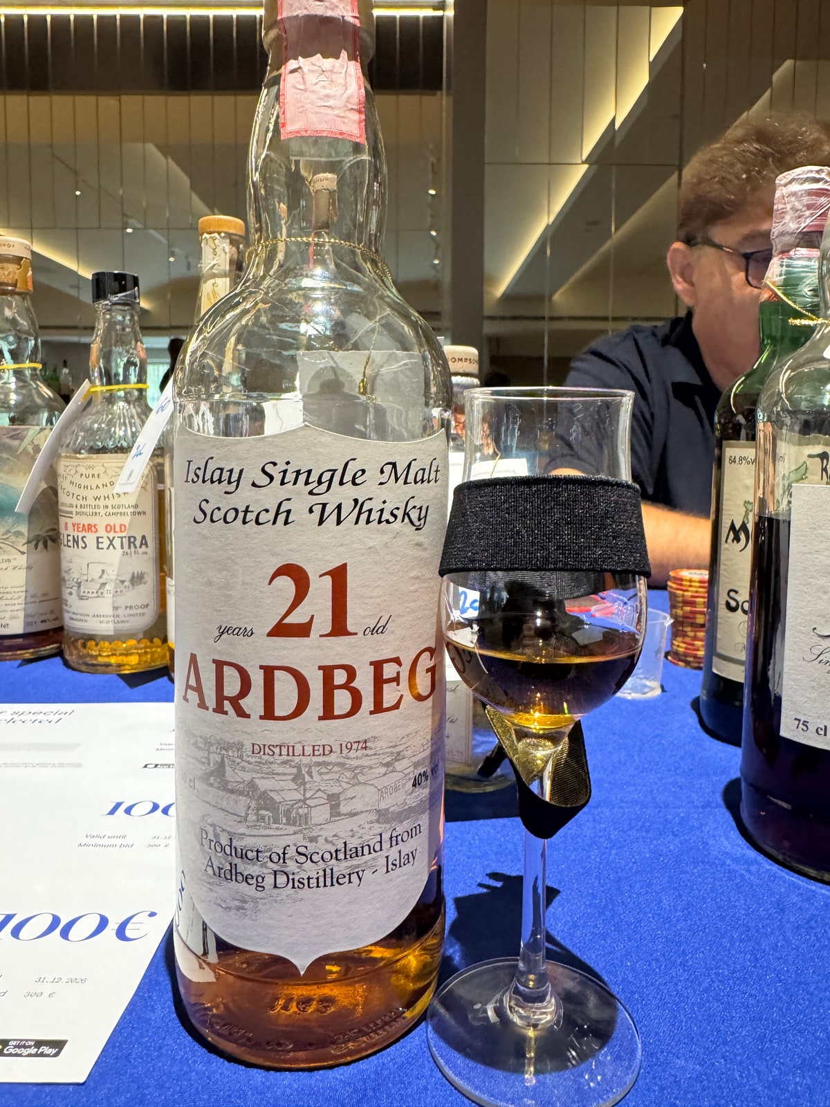 Illustrative image · Illustrative: Ardbeg 1974, 21y, 40%; G&M/Sestante attribution unverified. | Client photo