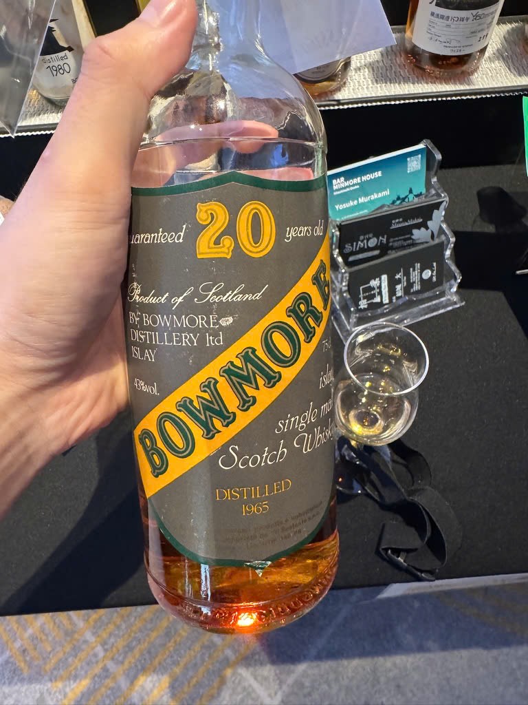 Client photo: Sestante Bowmore 1965, 20 years; bottle view.