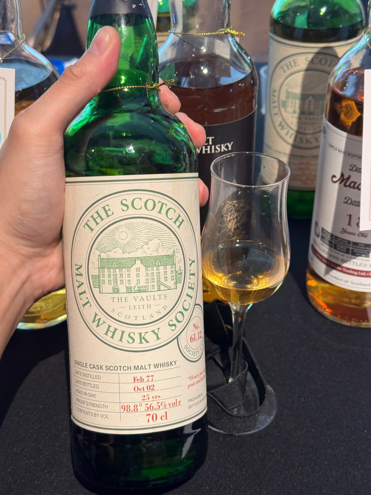 SMWS Brora 'Honey porridge peat and iodine' 61.12 1977 2002 25 Years Old 56,5% — bottle label