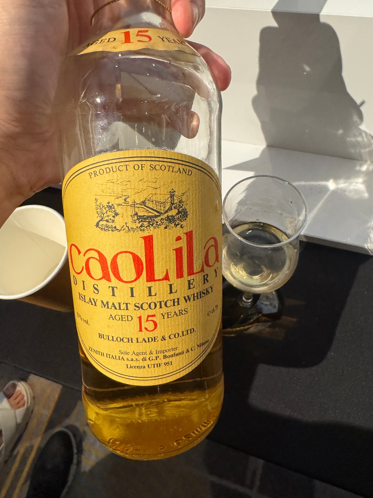 Zenith Import Caol Ila 15 57% — bottle label