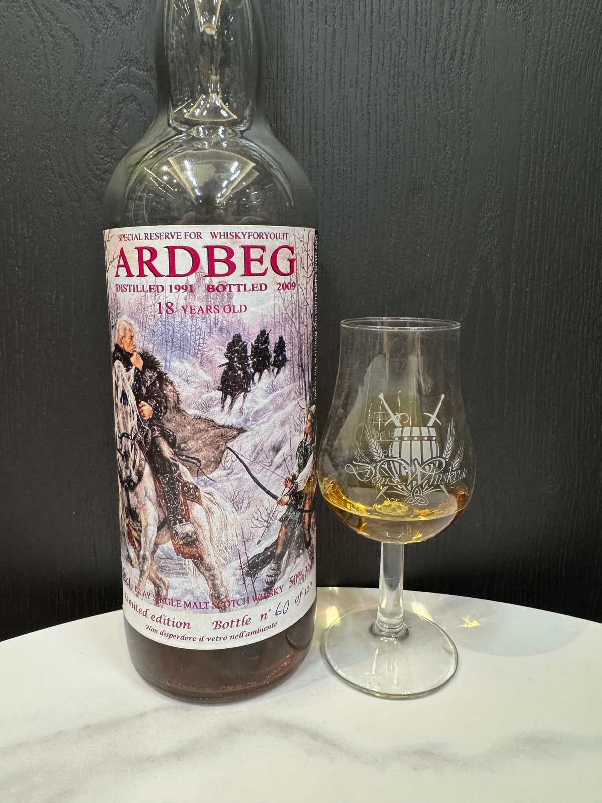 Whiskyforyou Ardbeg 1991 2009 18 Years Old 50% — bottle label