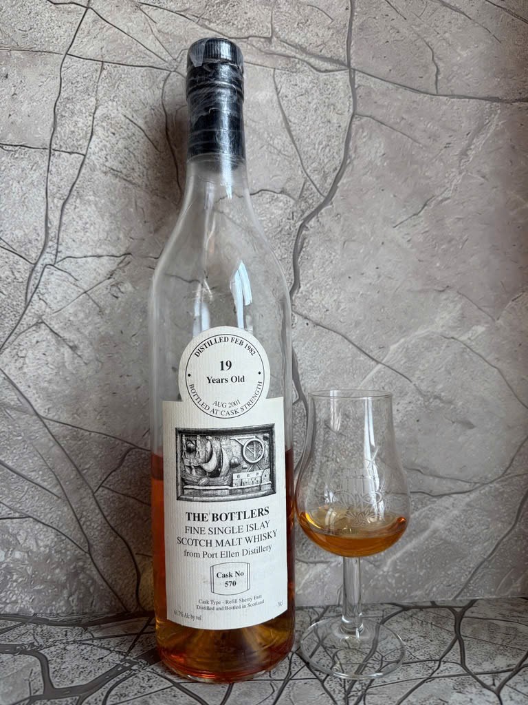 Client photo: The Bottlers Port Ellen, 19 years; bottle view.