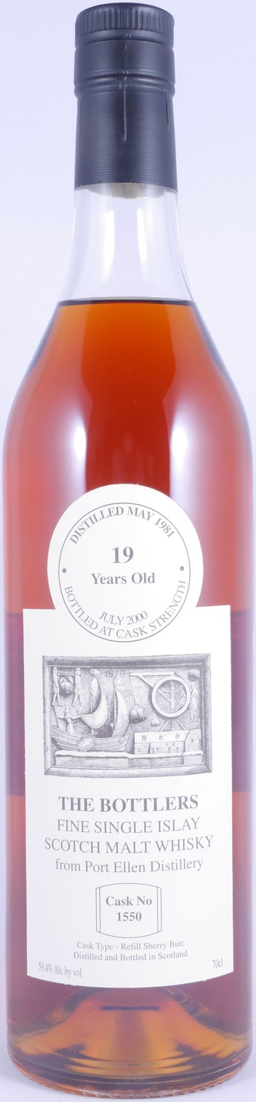 The Bottlers Port Ellen 1981/2000, 19 years, 59.4%, cask 1550. Photo: AMSHOP; photographer uncredited.
