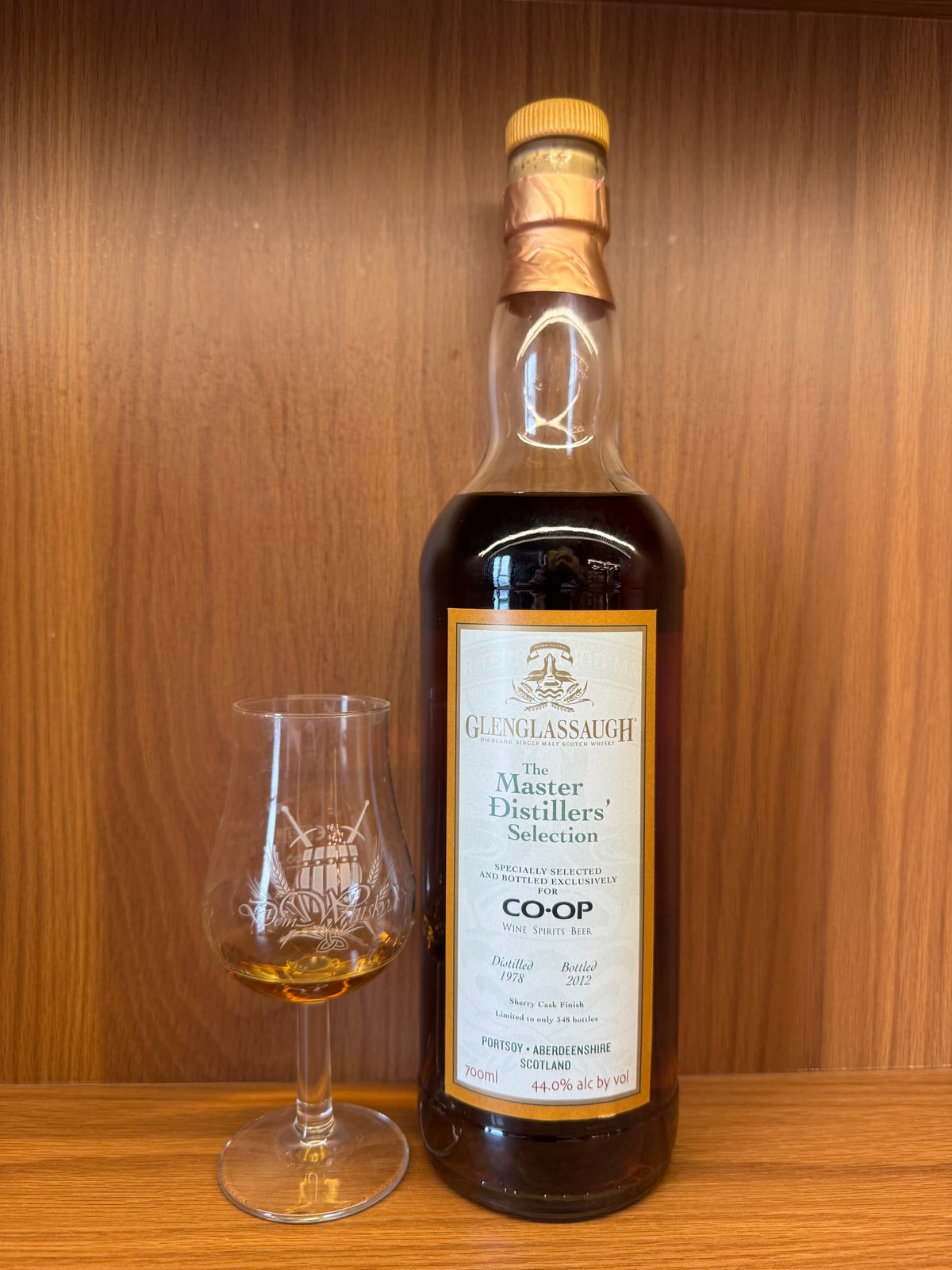 Illustrative image · Illustrative bottle photo: Glenglassaugh Master Distillers Selection for CO-OP. Representative of the reviewed product line; the exact reviewed release is not confirmed by this image. Source: Client-supplied photo; photographer uncredited.
