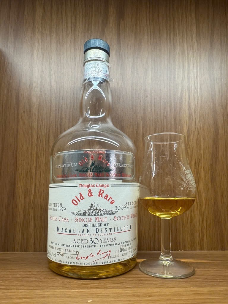 Client photo: Douglas Laing Old & Rare Macallan, 30 years; bottle view.
