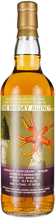 TWA Glen Grant 1975/2011, 36 years, 50.7%. Whole source frame. The Whisky Train