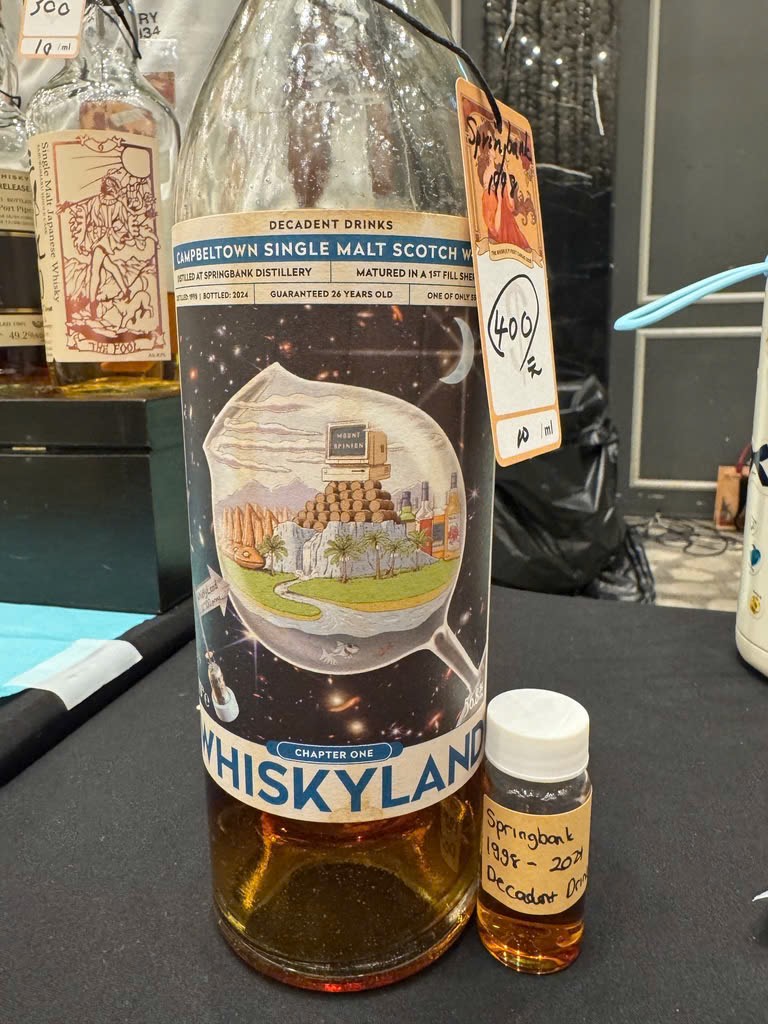 Client photo: Decadent Drinks Whiskyland Springbank; bottle view.