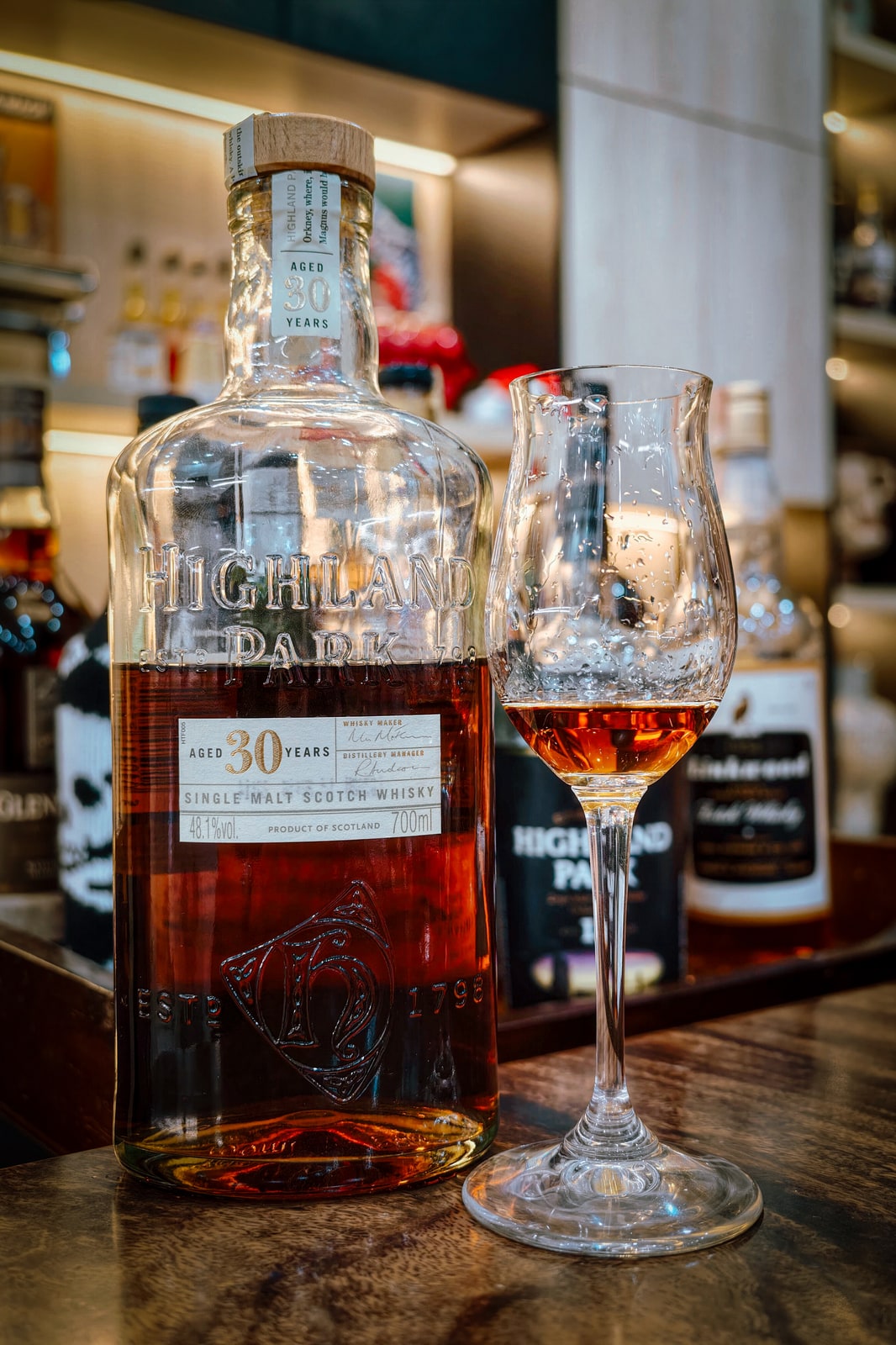 Illustrative image · Illustrative: Highland Park 30, 48.1%; bottled 2006 not visible. Client photo