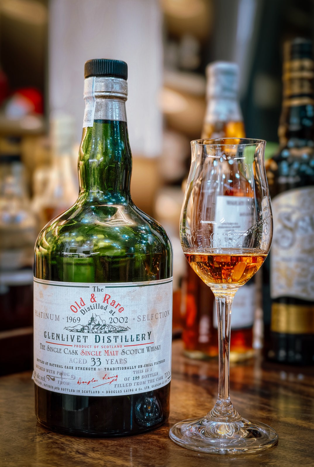 Client-supplied bottle photo of Douglas Laing Old & Rare Glenlivet 1969 2002 33 Years Old 57,4%