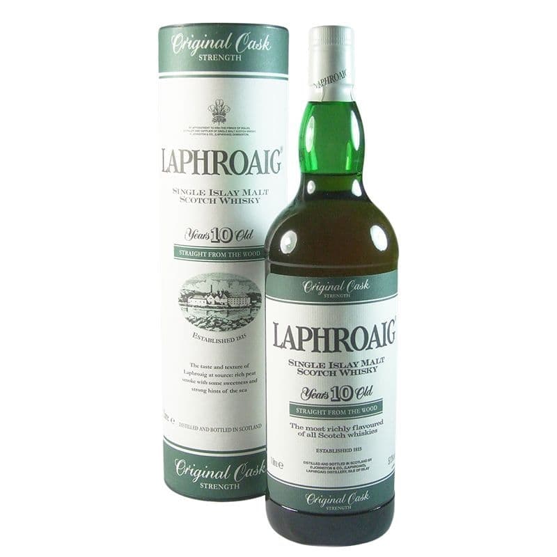 Illustrative image · Illustrative: Laphroaig 10 CS, green stripe; 2000 release unverified. The Whisky Vault