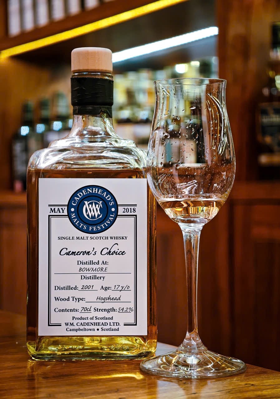 Cadenhead Malts Festival Bowmore 2001 2018 17 Years Old 54,2% — bottle label